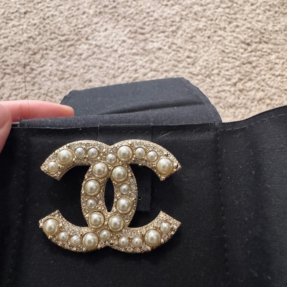 Chanel crystal brooch